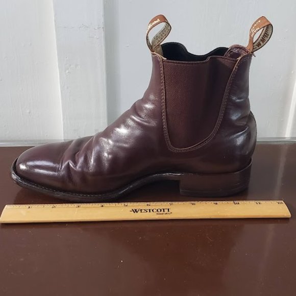 RM Williams Craftsman Boots Chestnut, Leather Sole  Men's Size 6.5 H AUS  7.5 US - Picture 7 of 15
